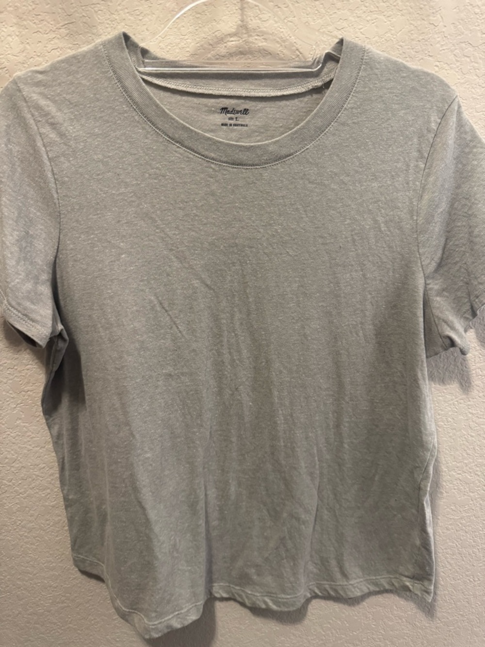 Madewell Women’s Crew Tee in Light Gray